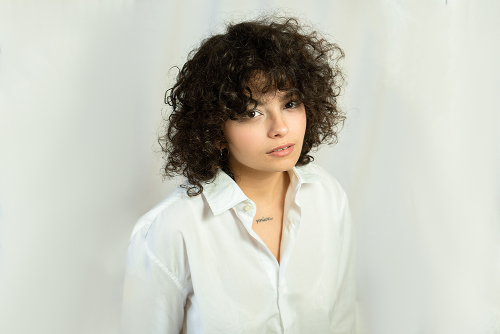 Curly hair image before masking
