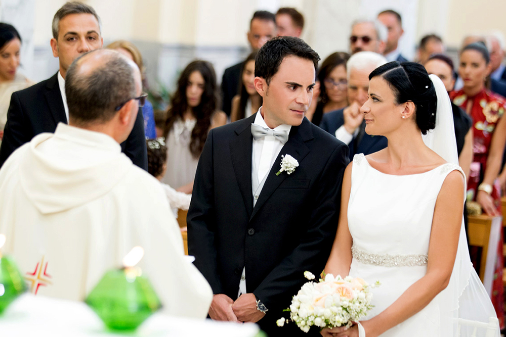 Wedding photograph after photo retouching